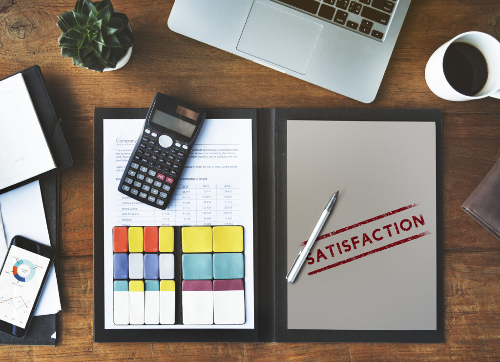 satisfaction happy service client customer user concept