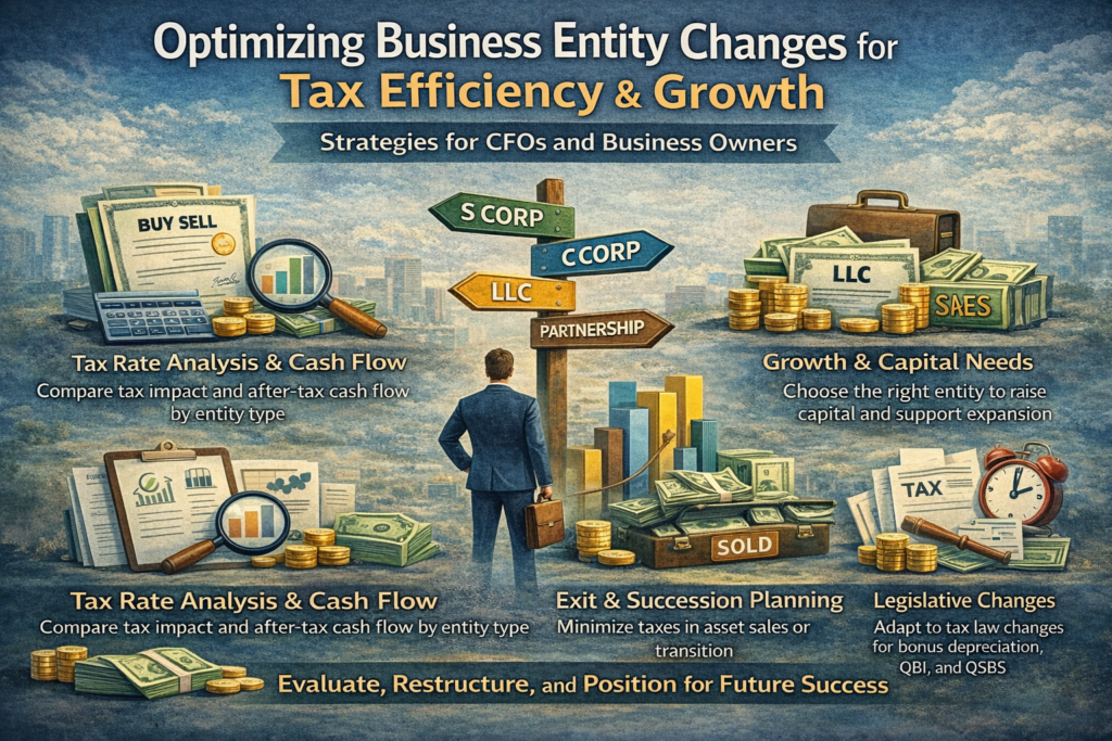 optimizing business entity changes for tax efficiency and growth